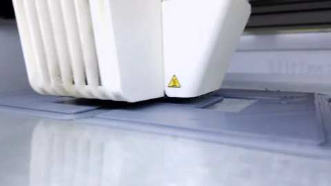 3D printer working. 3D printer, printing with plastic wire filament Stock Footage 150274894