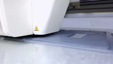 3D printer working. 3D printer, printing with plastic wire filament Stock Footage 150274896