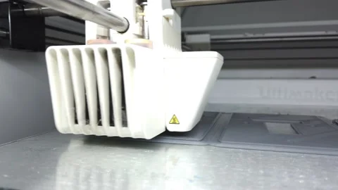 3D printer working. 3D printer, printing with plastic wire filament Stock Footage 150274936