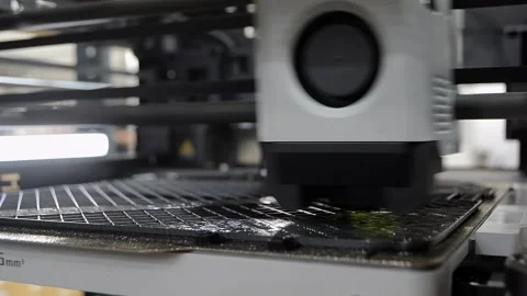 3D printer A working 3D printer process of printing object from molten plastic Stock Footage 313833725