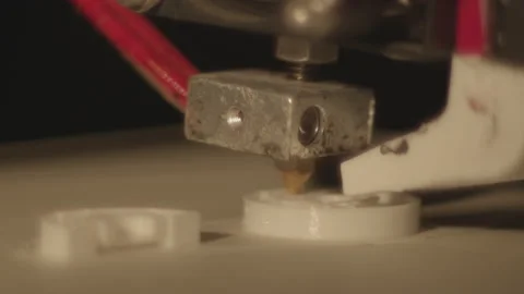 3D printer working and printing. Close up. Stock Footage 145894157