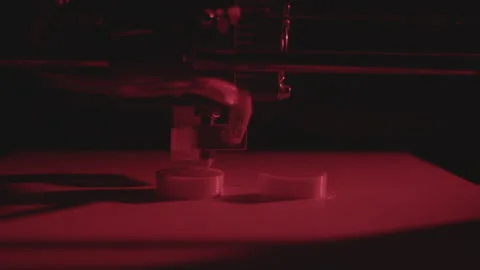 3D printer working and printing. Close up. Stock Footage 145902070
