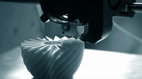 3D printer working close up. 库存影片 96390856