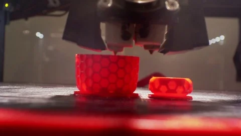 3D printer working close up. Stock Footage 124123655