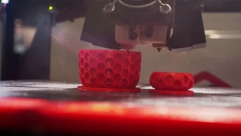3D printer working close up. Stock Footage 124123680