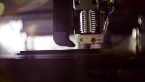 3D printer working close up. Stock Footage 124258272