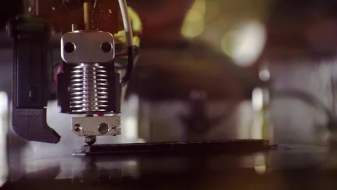 3D printer working close up. Stock Footage 124258285