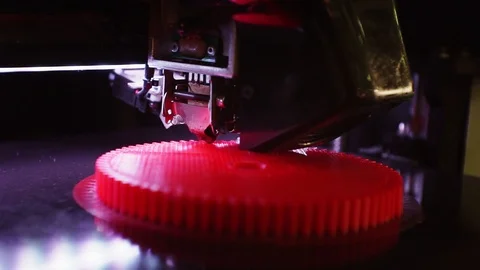 3D printer working close up. Stock Footage 124258470