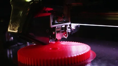 3D printer working close up. Stock Footage 124258603