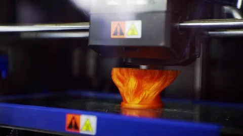 3D printer working close up Stock Footage 124262424