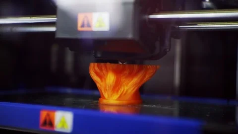 3D printer working close up Stock Footage 124262654