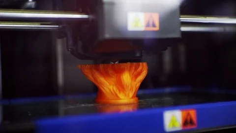 3D printer working close up Stock Footage 124263585