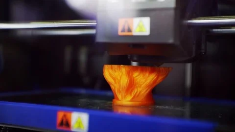 3D printer working close up Stock Footage 124267730