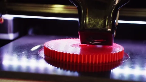 3D printer working close up. Stock Footage 124287443