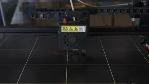 3D printer working close-up. High-tech fast printing of bulk plastic parts with Video stock 172505798