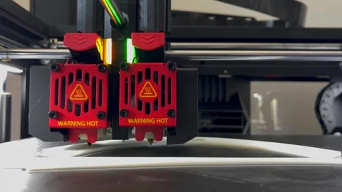 3D Printer working in a design object Video stock 265289205
