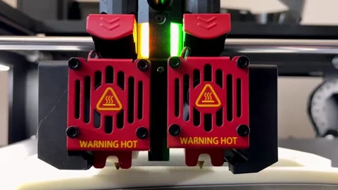 3D Printer working in a design object Stock Footage 265289338