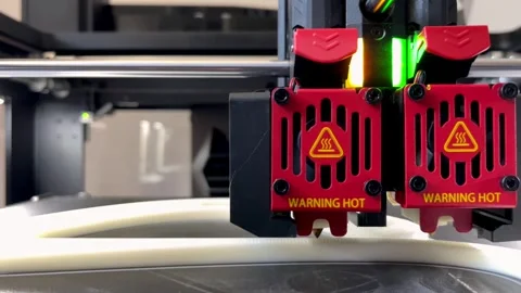 3D Printer working in a design object Stock Footage 265289345