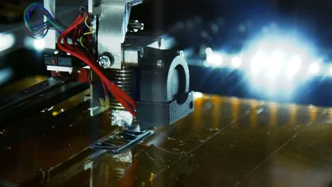 3D printer working Stock Footage 73412437