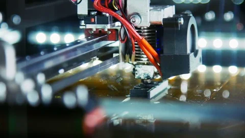 3D printer working Stock Footage 73412668