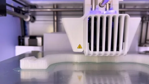 3D Printer Working Stock Footage 217401552