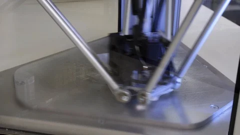 3d printer working with a model in time lapse speed. Stock Footage 123074859