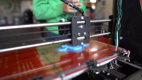 3D printer working in progress . Stock Footage 108330778