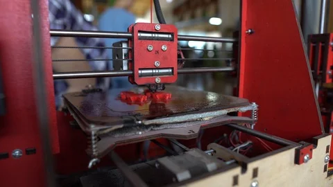 3D printer working in progress . Stock-Footage 108330781
