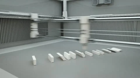 3d printing additive manufacturing layering technology future home manufacture Stock Footage 21711246