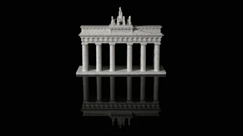 3D printing Brandenburg Gate pyramid timelapse Video stock 166464896