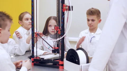 3D printing in children's education Stock Footage 88912344