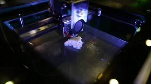 3D printing. Close up of a working 3D printer. Stock Footage 72688949
