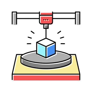 3d printing color icon vector illustration Stock Illustration