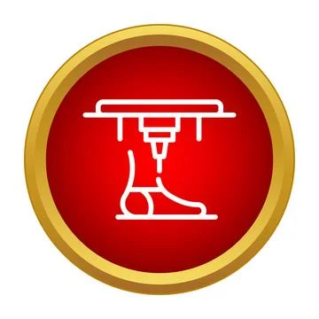 3d printing custom medical prosthesis icon concept Stock Illustration