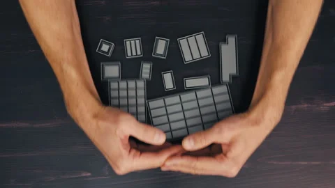 3D Printing Demonstration: Close-up of Hands Creating Plastic Parts, Top View Video stock 251174831