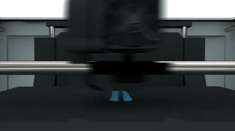3D printing device creating a male body. The whole process is speeded. Realistic Stock Footage 65458960