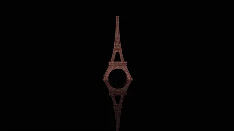 3D printing Eiffel Tower timelapse Stock Footage 166238456