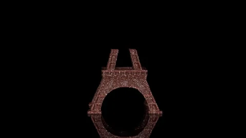 3D printing Eiffel Tower timelapse Stock Footage 277977469