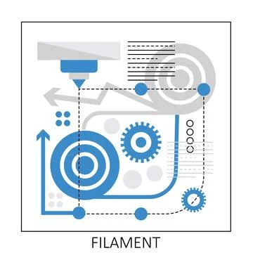 3d printing filament Stock Illustration