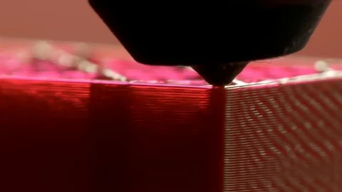 3D printing filament layer macro Stock Footage 130024935