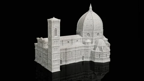 3D printing Florence Cathedral timelapse Video stock 167763193