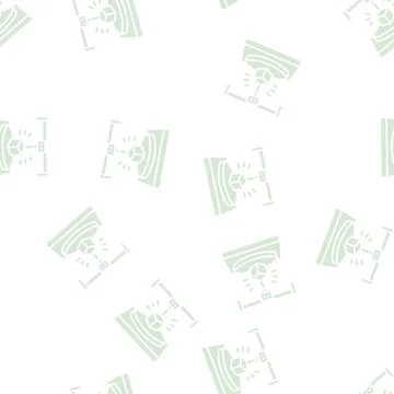 3d printing glyph seamless pattern Illustrazione stock