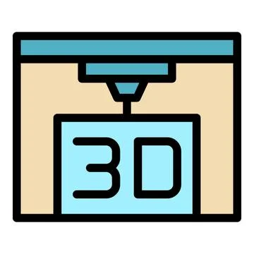 3d printing icon vector flat 스톡 일러스트