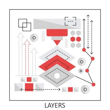3d printing layers Stock Illustration