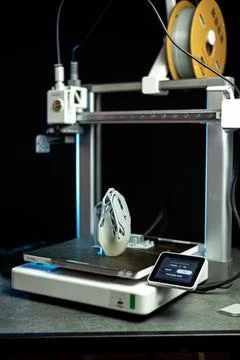 3D printing machine, 3D printer prints a new model Stock Photos