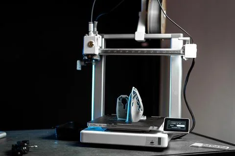 3D printing machine, 3D printer prints a new model Stock Photos