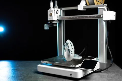 3D printing machine, 3D printer prints a new model Stock Photos