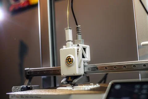 3D printing machine, 3D printer prints a new model Stock Photos