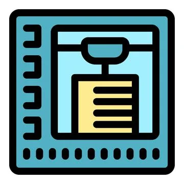 3d printing machine creating an object layer by layer from cad model Stock Illustration