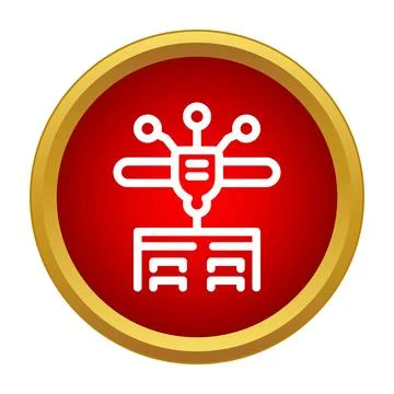 3d printing machine creating object icon Stock Illustration